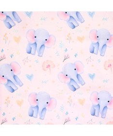 Jungle vodootporna navlaka sa lastišom za dušek 60x120 cm Slonići roze