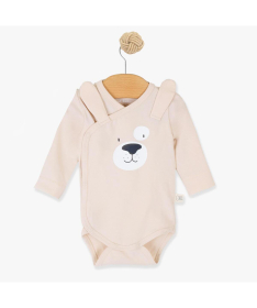 Just Kiddin Baby bodić za dečake na preklop veličina 56 Born to Fly Bež 17002144