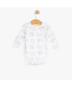 Just Kiddin Baby bodić za dečake veličina 68 Boys Varsity Animals White - 17001585