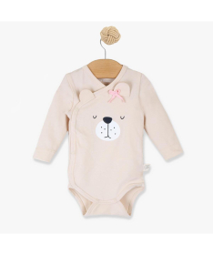 Just Kiddin Baby bodić za devojčice na preklop veličina 56 Born to Fly Bež 18002155