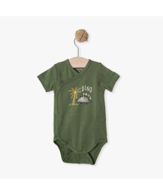 Just Kiddin Baby Dino Park bodić kratki rukav za dečake Veličina 62 Green