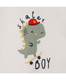 Just Kiddin Baby Dino Park bodić za dečake kratak rukav Veličina 62 Beige