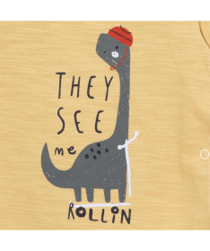 Just Kiddin Baby Dino Park zeka sa kratkim rukavima dečake Veličina 56 Yellow