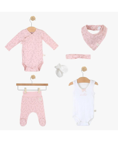 Just Kiddin Baby Hugs Love Fun set odeće za devojčice 6 u 1 veličina 56 Roze - 18001784