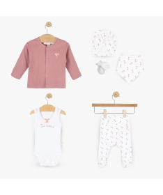 Just Kiddin Baby Hugs Love Fun set odeće za devojčice 6 u 1 veličina 62 Bež - 18001726