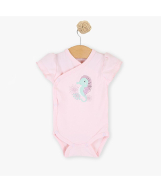 Just Kiddin Baby letnji bodić za devojčice na preklop veličina 56 Floating Fairies Roze