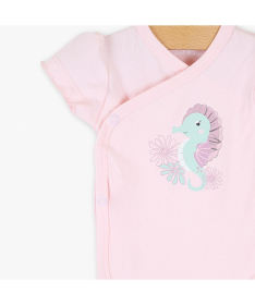 Just Kiddin Baby letnji bodić za devojčice na preklop veličina 56 Floating Fairies Roze