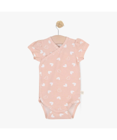 Just Kiddin baby Little Wild Flower bodić kratki rukav za dvojčice na preklop veličina 62 Peach - 18001320