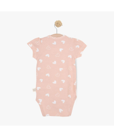 Just Kiddin baby Little Wild Flower bodić kratki rukav za dvojčice na preklop veličina 62 Peach - 18001320