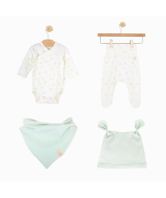 Just Kiddin baby Little Wild Flower set odeće za devojčice 4 u 1 veličina 62 Mint - 18001508