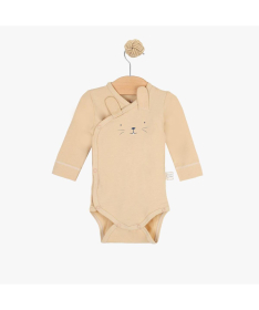 Just Kiddin Baby organic bodić za dečake na preklop veličina 56 My Tiny Farm Žuta - 17001707