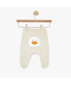 Just Kiddin Baby Organic pantalone sa stopicama za bebe veličina 56 Tiny Friends Bež - 17001910