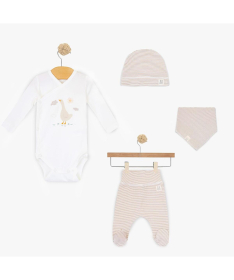 Just Kiddin Baby organic set odeće za bebe 4 u 1 veličina 62 Tiny Friends Little Duck - 17001958