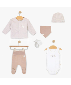 Just Kiddin Baby organic set odeće za bebe 6 u 1 veličina 56 Tiny Friends Bunny - 17001955