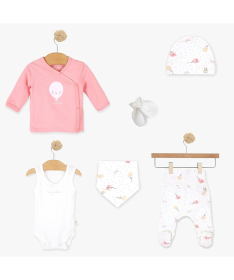 Just Kiddin Baby set odeće za devojčice 6 u 1 veličina 62 Born to Fly Roze 18002297