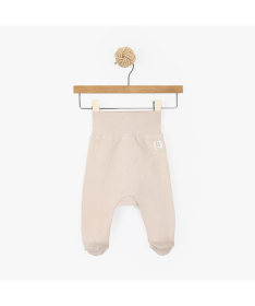 Just Kiddin Organic neutral pantalonice sa stopicama za bebe 3-6 meseci Bear Dark Beige - 11006128