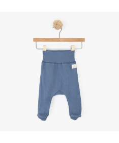 Just Kiddin Organic pantalonice sa stopicama za dečake 3-6 meseci Denim - 17001114