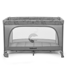 Kidnort Grotta prenosivi krevetac jedan nivo Light Grey Melange