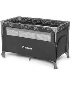Kidnort Naste prenosivi krevetac dva nivoa Dark Grey Melange