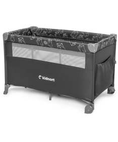 Kidnort Naste prenosivi krevetac dva nivoa Dark Grey Melange