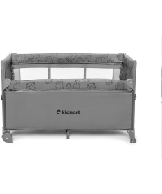 Kidnort Naste prenosivi krevetac dva nivoa Light Grey Melange