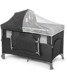 Kidnort Stugan prenosivi krevetac dva nivoa Dark Grey Melange