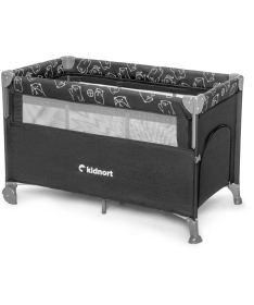 Kidnort Stugan prenosivi krevetac dva nivoa Dark Grey Melange