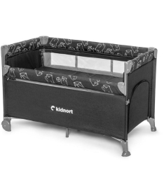 Kidnort Stugan prenosivi krevetac dva nivoa Dark Grey Melange