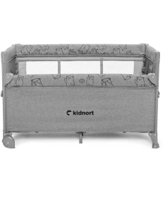 Kidnort Stugan prenosivi krevetac dva nivoa Light Grey Melange