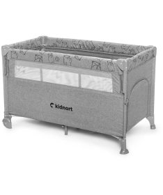 Kidnort Stugan prenosivi krevetac dva nivoa Light Grey Melange