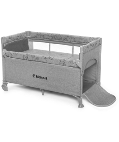 Kidnort Stugan prenosivi krevetac dva nivoa Light Grey Melange