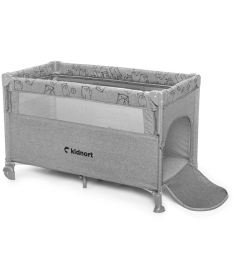 Kidnort Stugan prenosivi krevetac dva nivoa Light Grey Melange