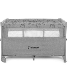 Kidnort Stugan prenosivi krevetac dva nivoa Light Grey Melange