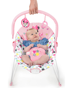 Kids II Bright Starts ležaljka za bebe sa vibracijom Minnie Mouse Spotty Dotty do 9kg SKU12229