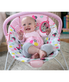 Kids II Bright Starts ležaljka za bebe sa vibracijom Minnie Mouse Spotty Dotty do 9kg SKU12229