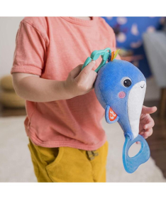 Kids II bright starts plišana igračka whale - a - roo pull&shake - 12505