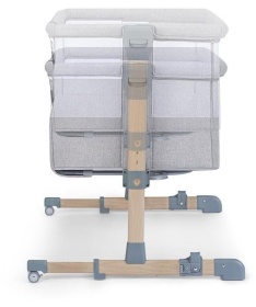 Kindekraft Neste Air kolevka za bebe Grey Light Melange Full Wood