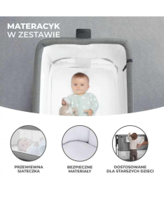 Kindekraft Neste Grow kolevka za bebe Dark Grey