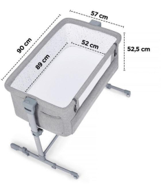 Kindekraft Neste Up kolevka za bebe Grey Light Melange
