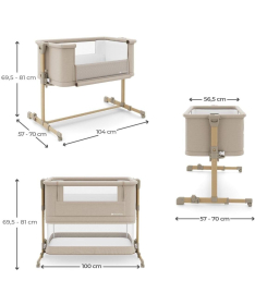 Kindekraft Nestee Grow 2 kolevka za bebe 2 u 1 Beige