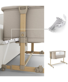 Kindekraft Nestee Grow 2 kolevka za bebe 2 u 1 Beige