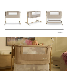 Kindekraft Nestee Grow 2 kolevka za bebe 2 u 1 Beige