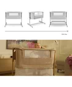 Kindekraft Nestee Grow 2 kolevka za bebe 2 u 1 Light Grey