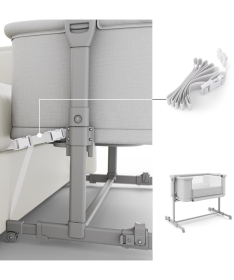 Kindekraft Nestee Grow 2 kolevka za bebe 2 u 1 Light Grey