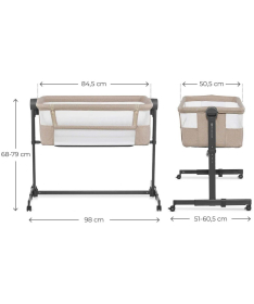 Kinderkraft Nestee Up 2 kolevka za bebe 2 u 1 Light Grey