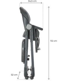 Kindekraft TULO stolica za hranjenje dece Grey