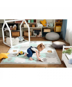 Kinderkraft 3d Luno podloga za igru bebe 165x185x1,2 cm Shapes Mint