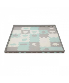 Kinderkraft 3d Luno podloga za igru bebe 165x185x1,2 cm Shapes Mint