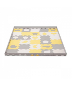 Kinderkraft 3d Luno podloga za igru bebe 165x185x1,2 cm Shapes Yellow