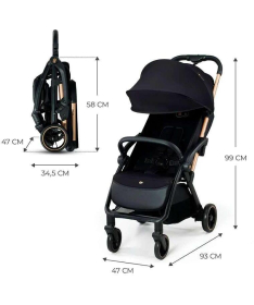 Kinderkraft Alpino kolica za bebe do 22 kg Raven Black